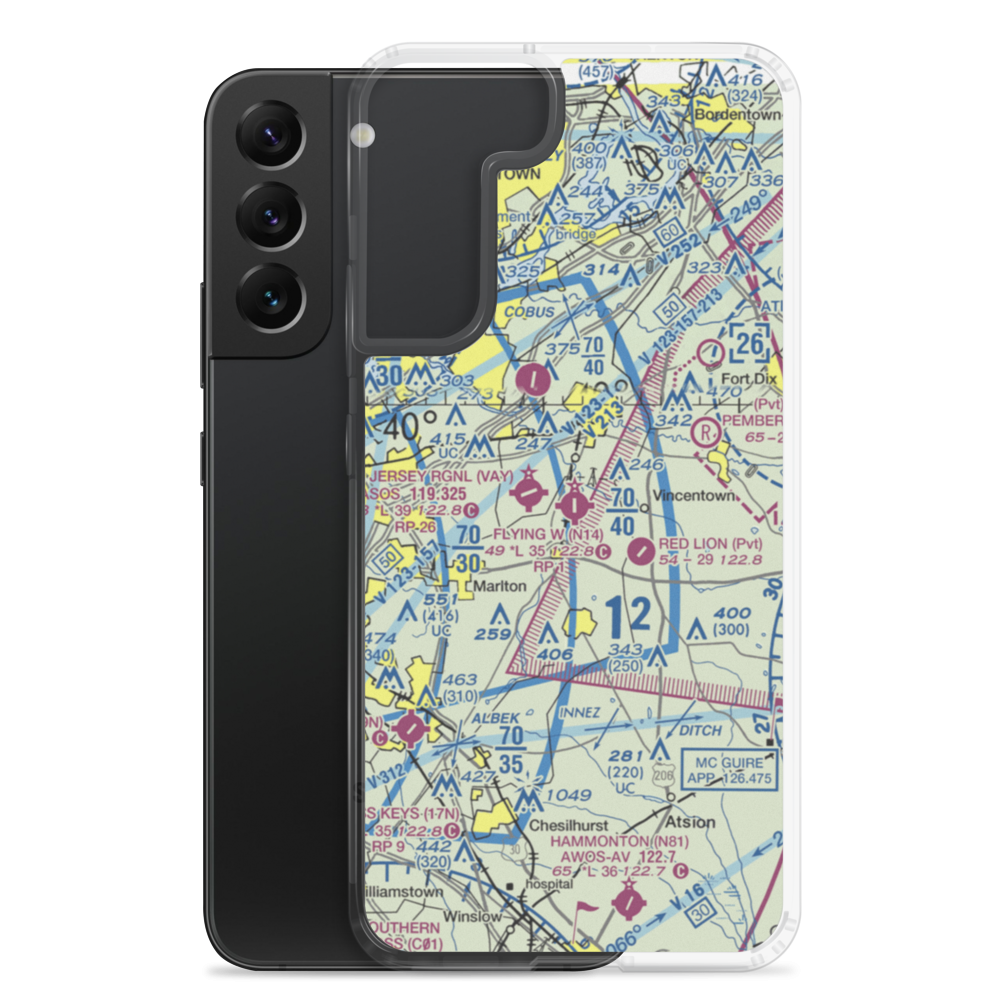 Flying W Airport (N14) VFR Sectional Samsung Case Samsung Galaxy S22 Plus model shown