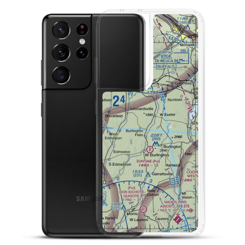 Flying W Airport (NY78) VFR Sectional Samsung Case Samsung Galaxy S21 Ultra model shown