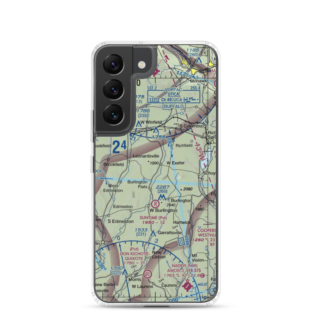 Flying W Airport (NY78) VFR Sectional Samsung Case Samsung Galaxy S22 model shown