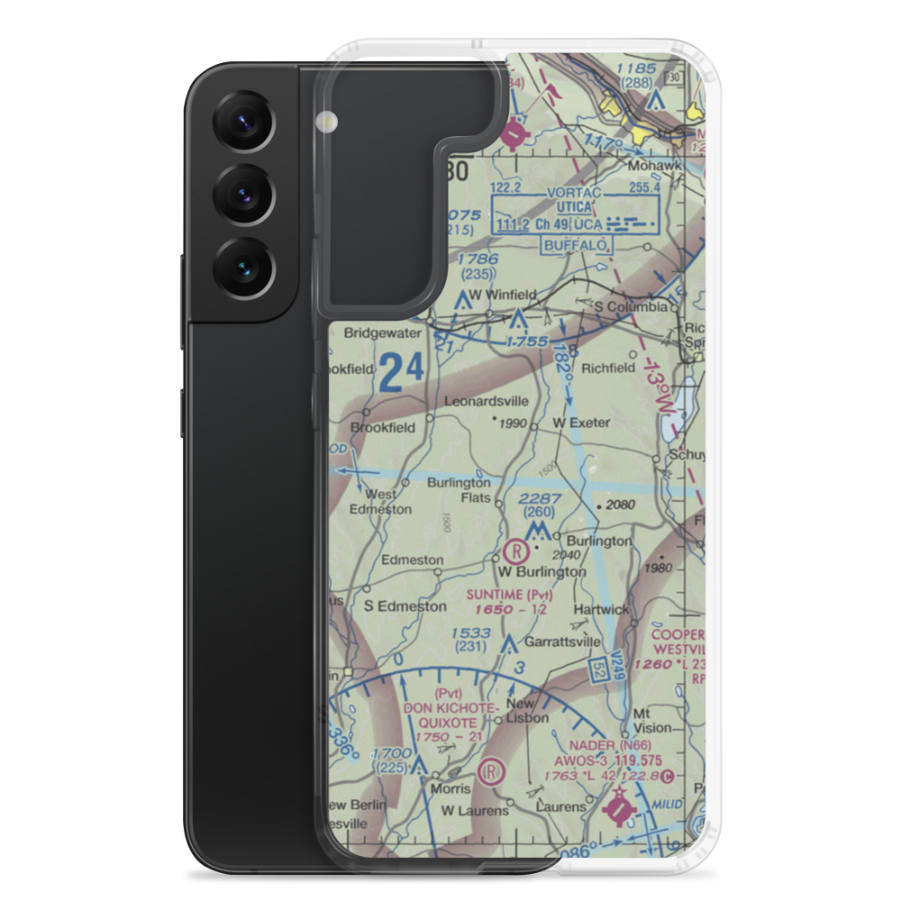 Flying W Airport (NY78) VFR Sectional Samsung Case Samsung Galaxy S22 Plus model shown