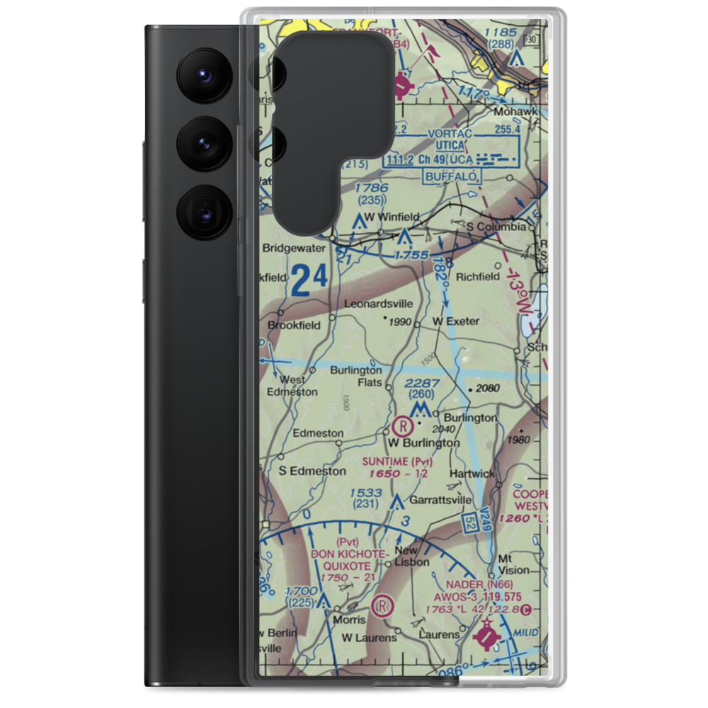 Flying W Airport (NY78) VFR Sectional Samsung Case Samsung Galaxy S22 Ultra model shown