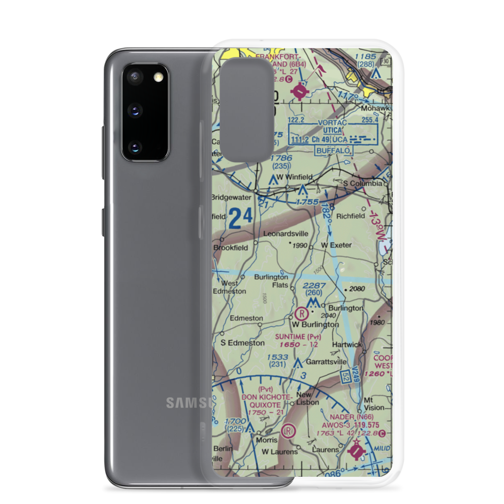 Flying W Airport (NY78) VFR Sectional Samsung Case Samsung Galaxy S20 model shown