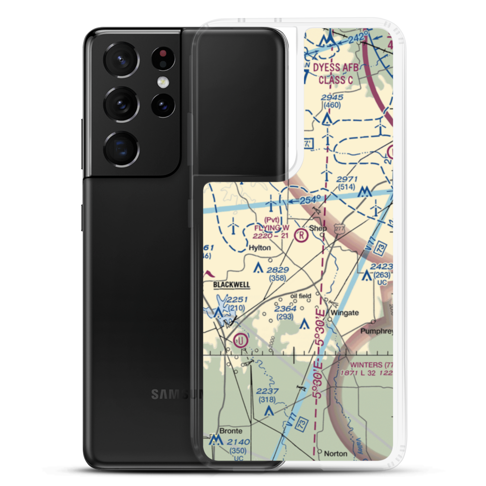 Flying W Airport (TE08) VFR Sectional Samsung Case Samsung Galaxy S21 Ultra model shown