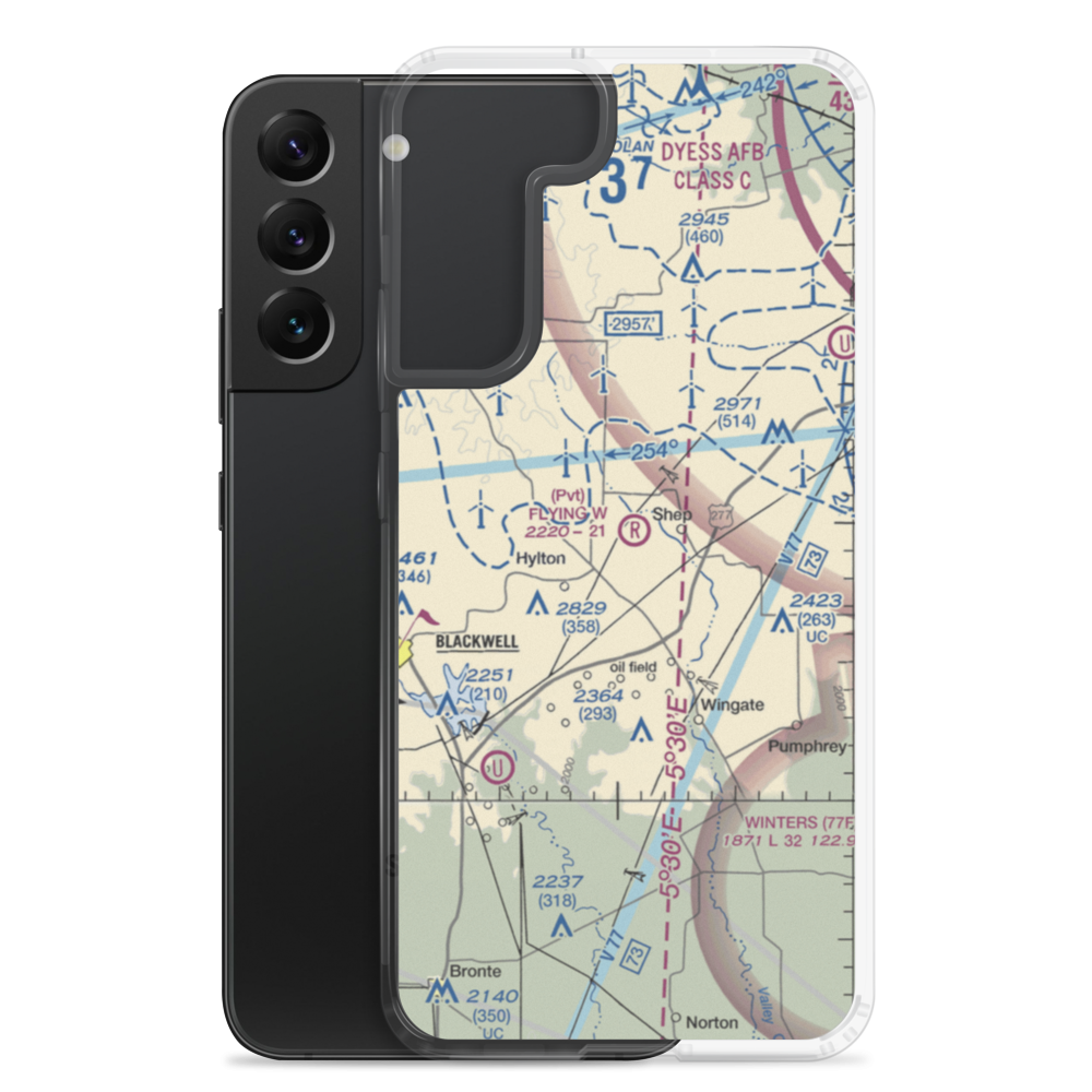 Flying W Airport (TE08) VFR Sectional Samsung Case Samsung Galaxy S22 Plus model shown