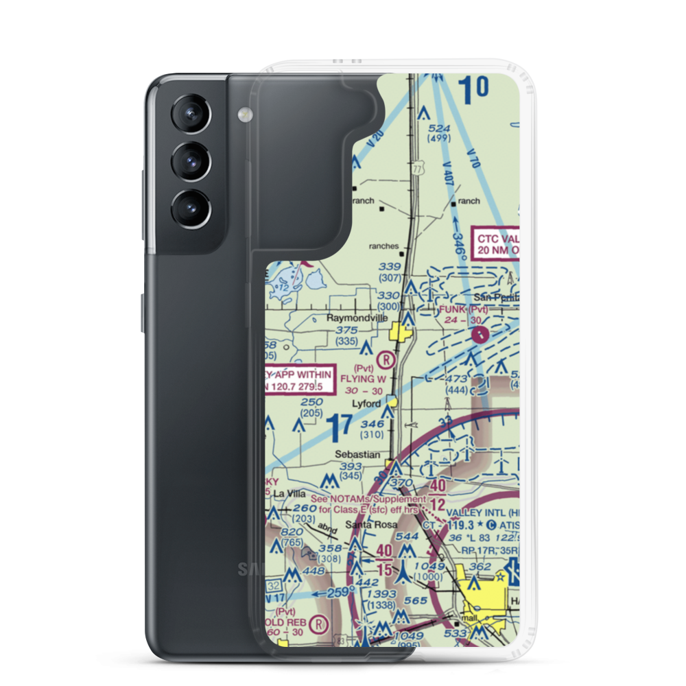 Flying W Airport (XS56) VFR Sectional Samsung Case Samsung Galaxy S21 model shown