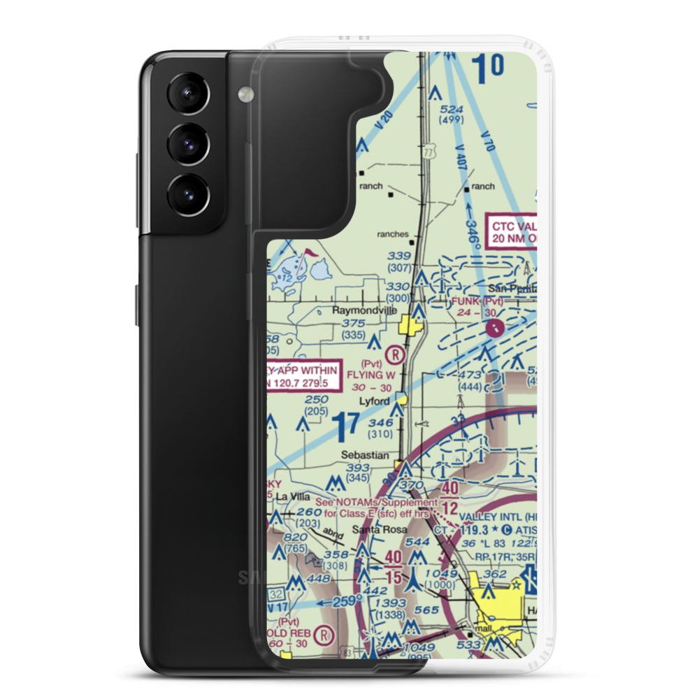 Flying W Airport (XS56) VFR Sectional Samsung Case Samsung Galaxy S21 Plus model shown