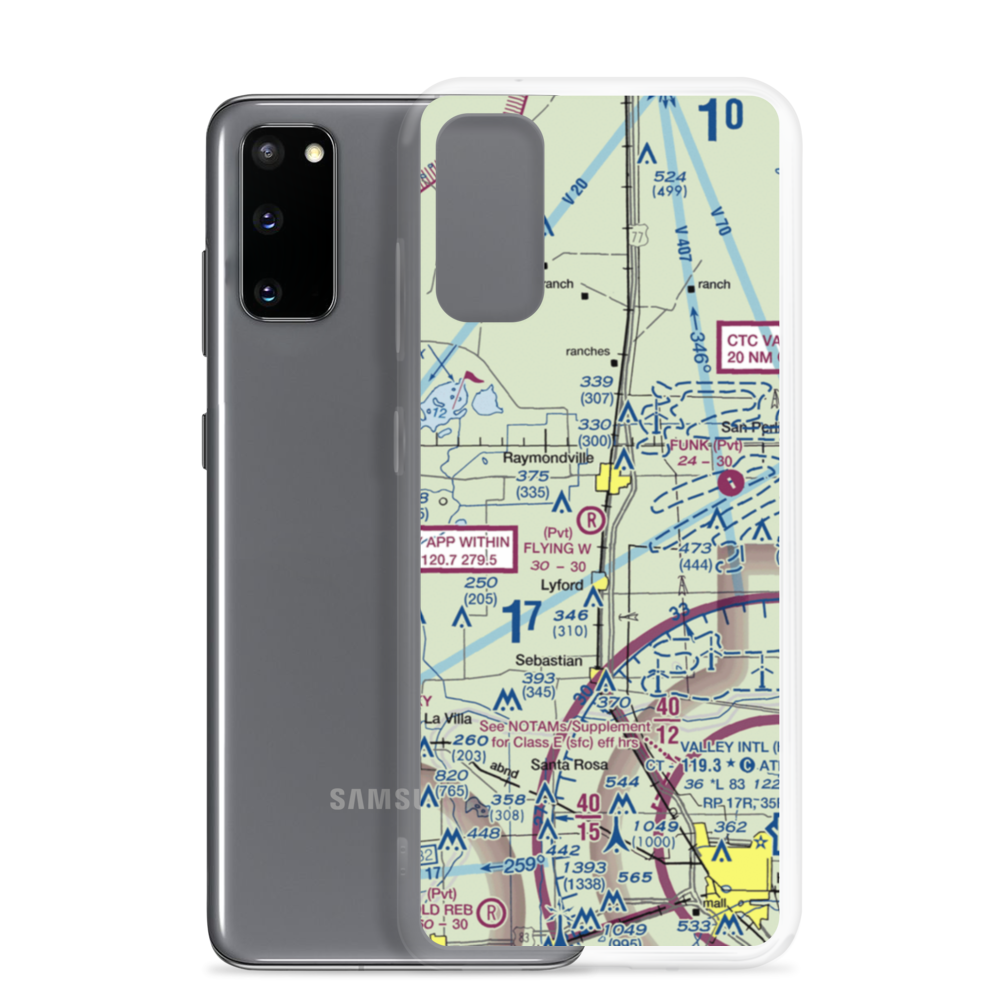 Flying W Airport (XS56) VFR Sectional Samsung Case Samsung Galaxy S20 model shown