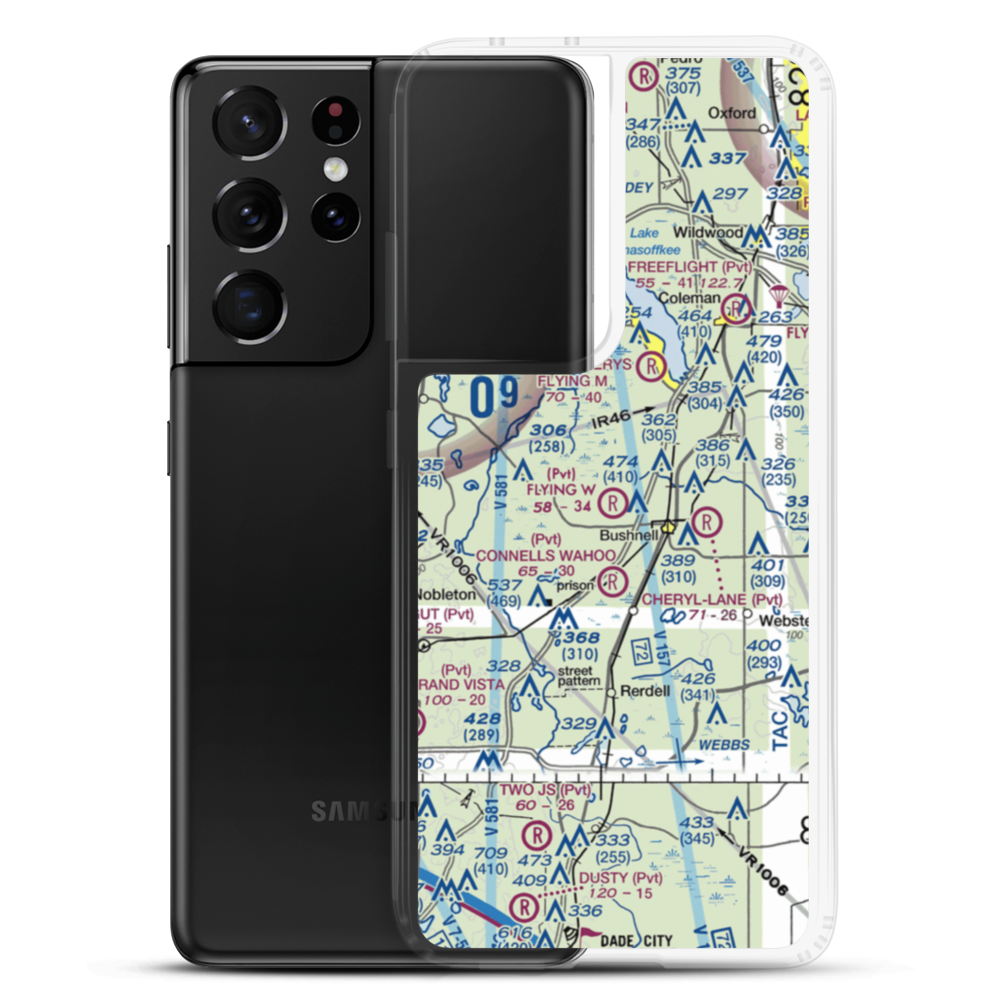 Flying W Airranch Airport (9FL1) VFR Sectional Samsung Case Samsung Galaxy S21 Ultra model shown