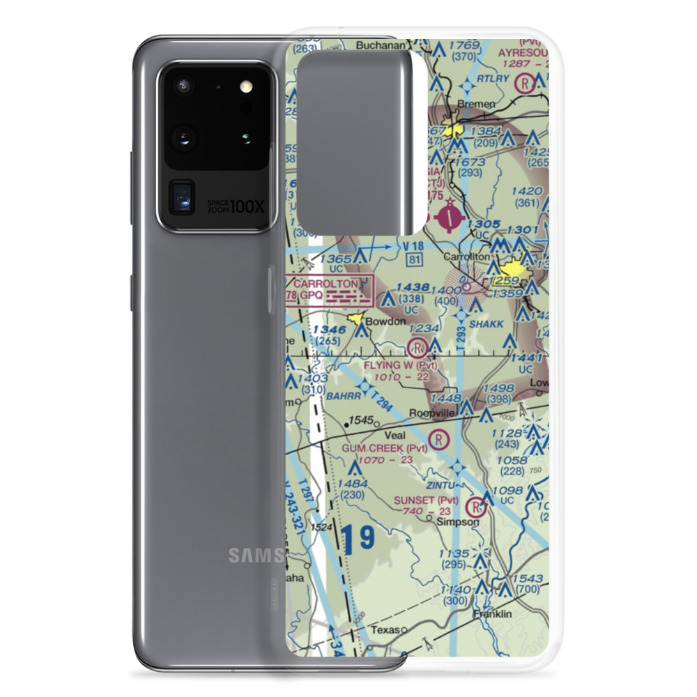 Flying W Farms Airport (6GA8) VFR Sectional Samsung Case Samsung Galaxy S20 Ultra model shown
