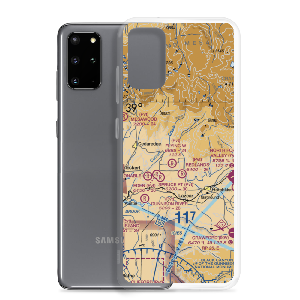 Flying W No.2 Airport (51CO) VFR Sectional Samsung Case Samsung Galaxy S20 Plus model shown