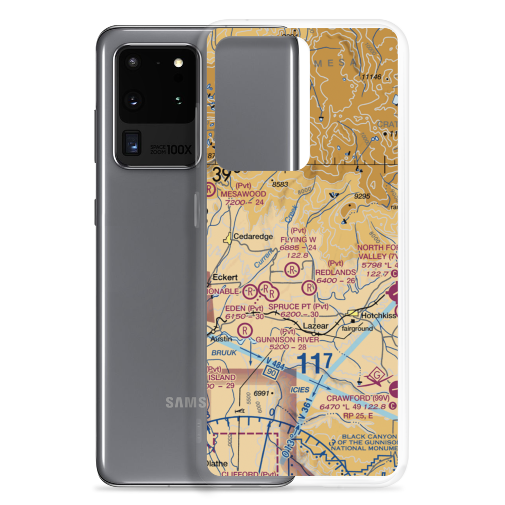 Flying W No.2 Airport (51CO) VFR Sectional Samsung Case Samsung Galaxy S20 Ultra model shown