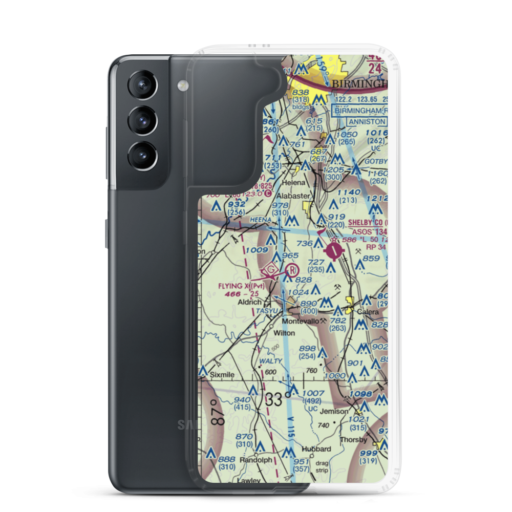 Flying X Ranch Airport (5AL3) VFR Sectional Samsung Case Samsung Galaxy S21 model shown