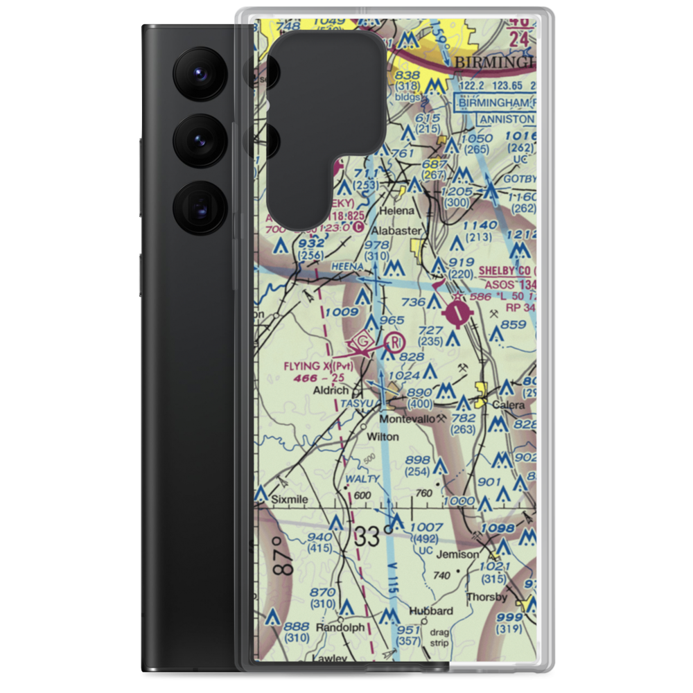 Flying X Ranch Airport (5AL3) VFR Sectional Samsung Case Samsung Galaxy S22 Ultra model shown