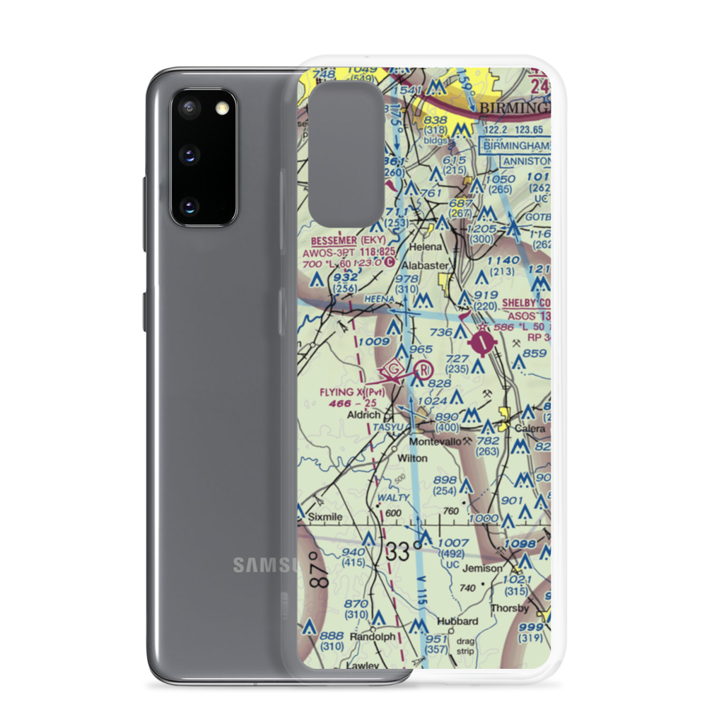 Flying X Ranch Airport (5AL3) VFR Sectional Samsung Case Samsung Galaxy S20 model shown