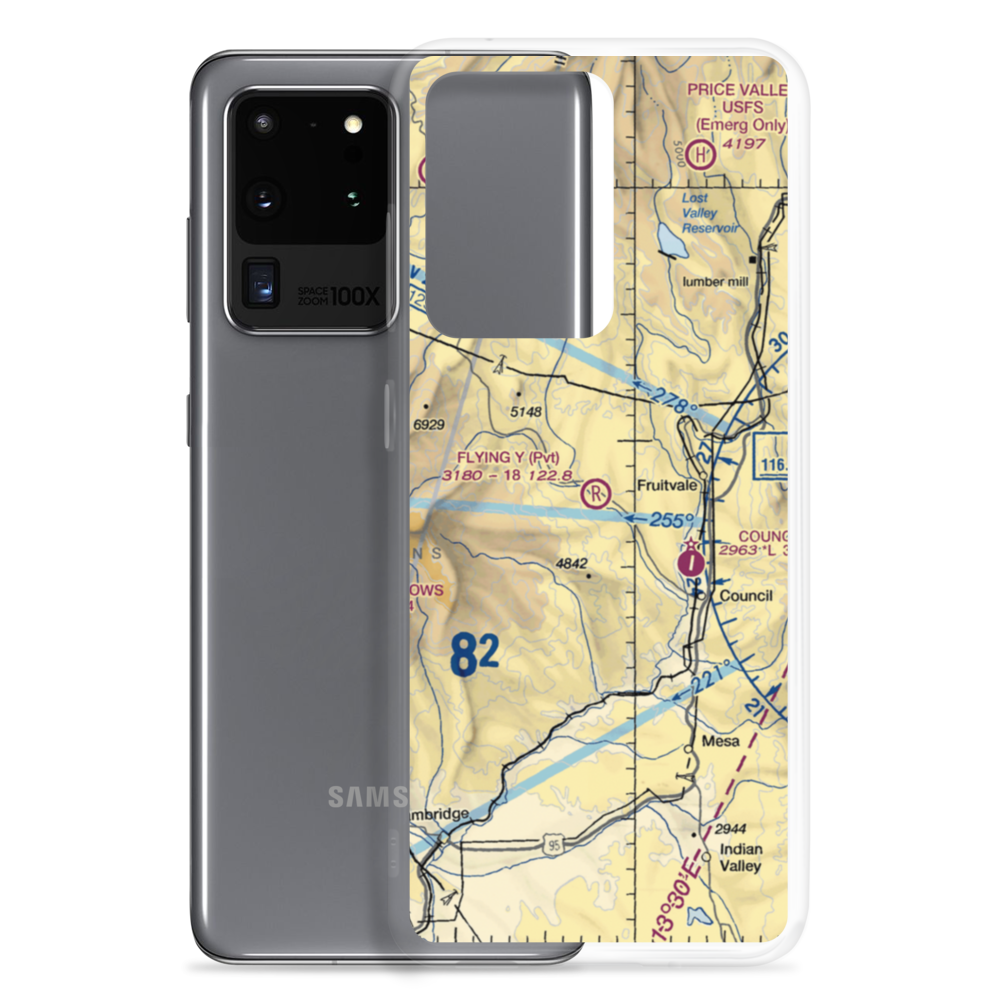 Flying Y Ranch Airport (03ID) VFR Sectional Samsung Case Samsung Galaxy S20 Ultra model shown