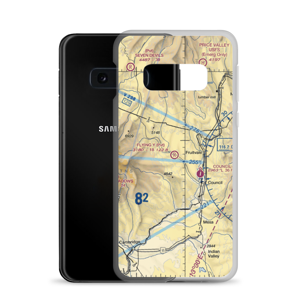 Flying Y Ranch Airport (03ID) VFR Sectional Samsung Case Samsung Galaxy S10e model shown