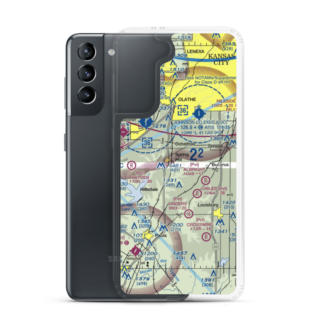 Flying Z Ranch Airport (41KS) VFR Sectional Samsung Case Samsung Galaxy S21 model shown