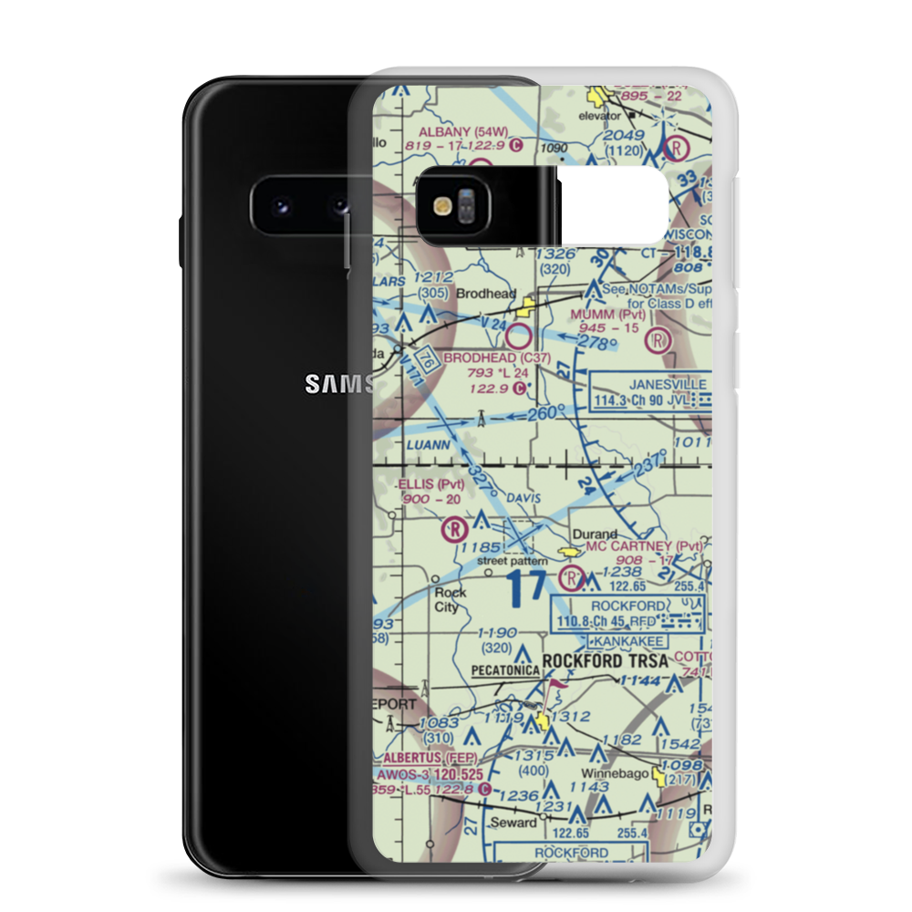 Flying Z Ranch Airport (47IS) VFR Sectional Samsung Case Samsung Galaxy S10 model shown