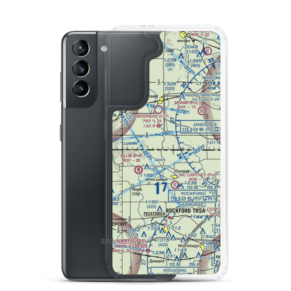 Flying Z Ranch Airport (47IS) VFR Sectional Samsung Case Samsung Galaxy S21 model shown