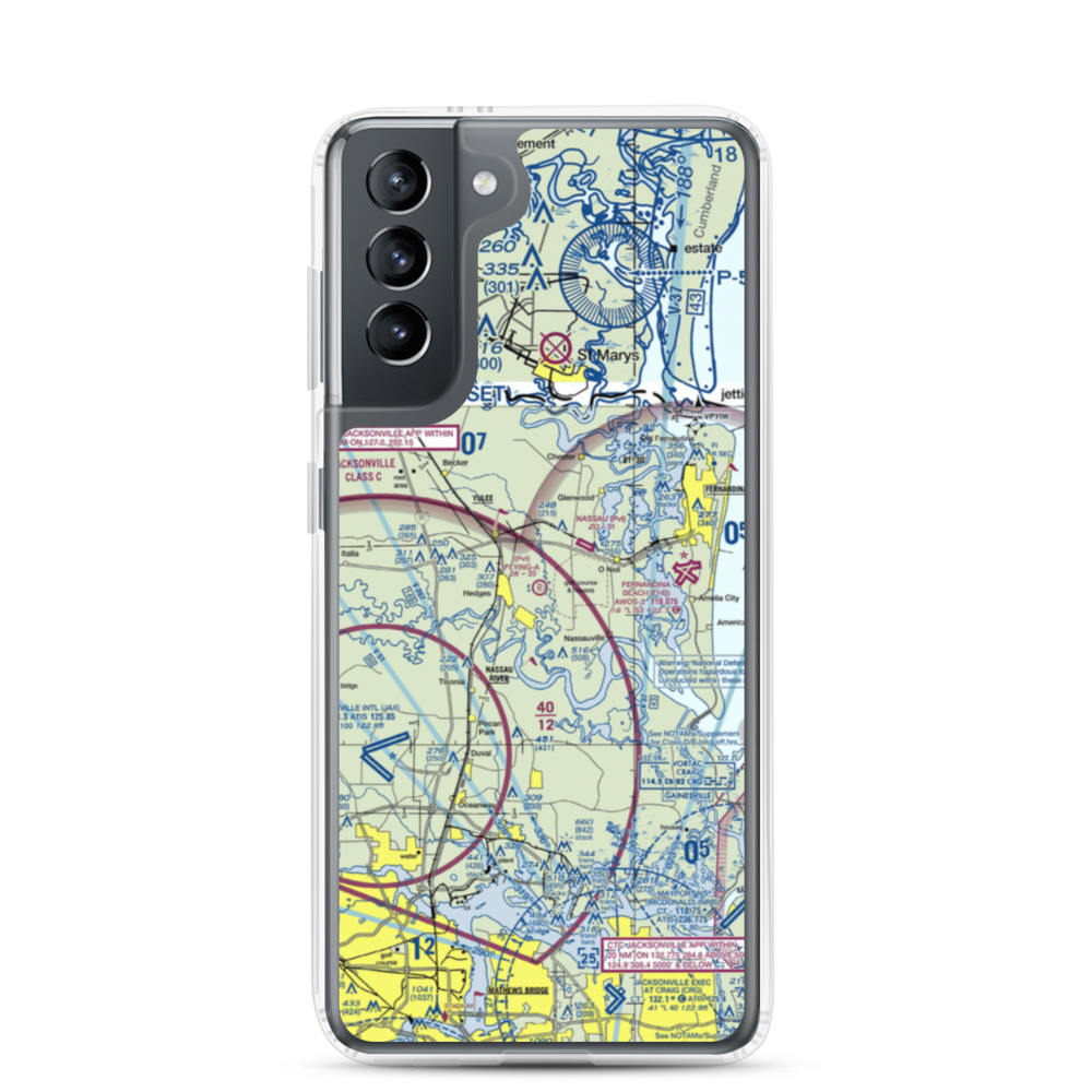 Flying-A-Ranch Airport (FL84) VFR Sectional Samsung Case Samsung Galaxy S21 model shown