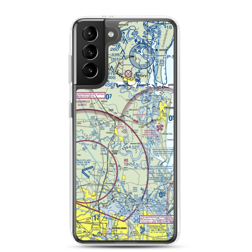 Flying-A-Ranch Airport (FL84) VFR Sectional Samsung Case Samsung Galaxy S21 Plus model shown