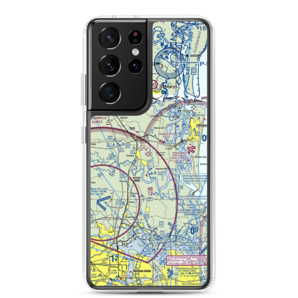 Flying-A-Ranch Airport (FL84) VFR Sectional Samsung Case Samsung Galaxy S21 Ultra model shown