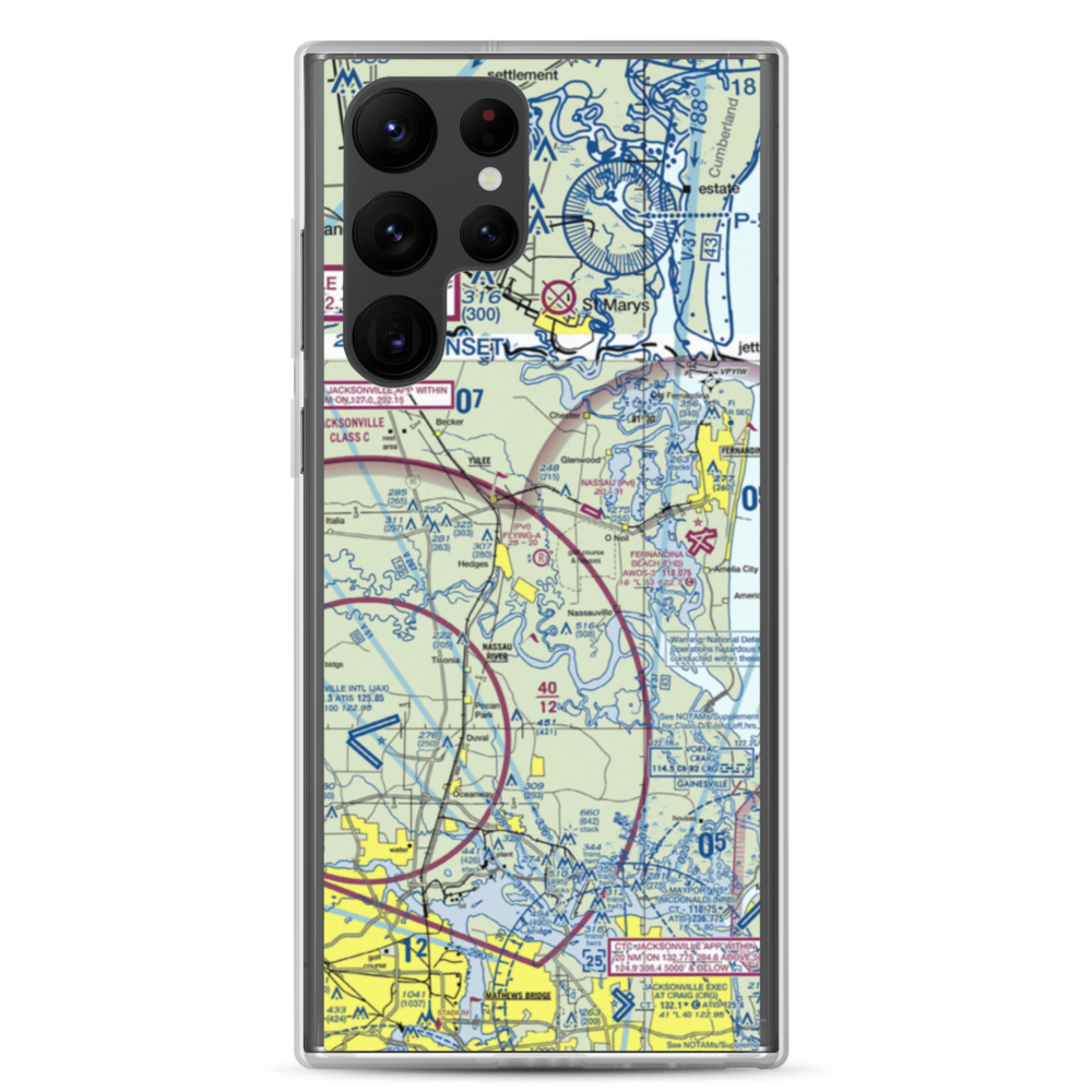 Flying-A-Ranch Airport (FL84) VFR Sectional Samsung Case Samsung Galaxy S22 Ultra model shown