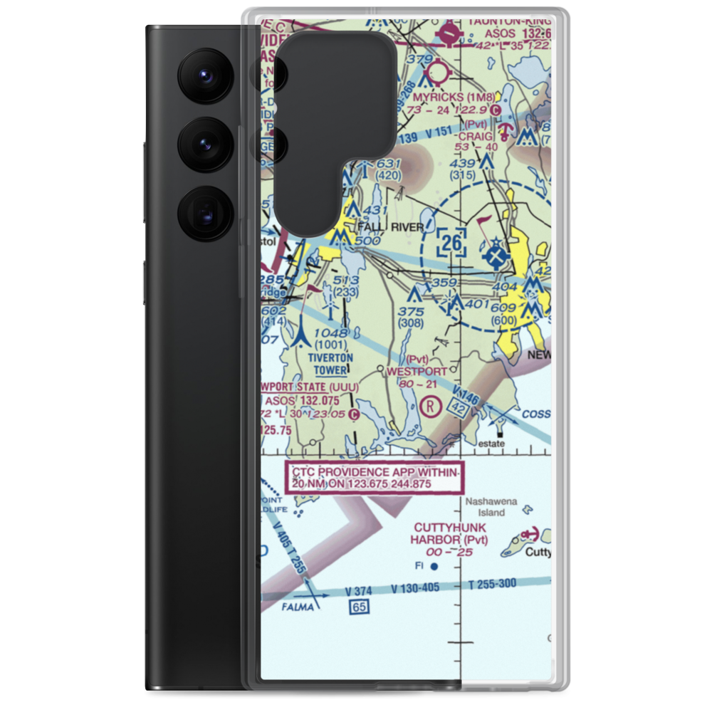 Flynns Noquochoke Seaplane Base (2MA6) VFR Sectional Samsung Case Samsung Galaxy S22 Ultra model shown