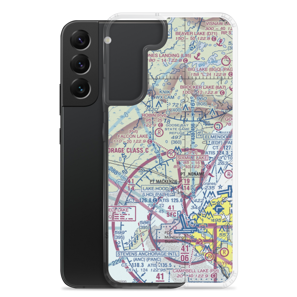Flyway Farm Airstrip (36AK) VFR Sectional Samsung Case Samsung Galaxy S22 Plus model shown