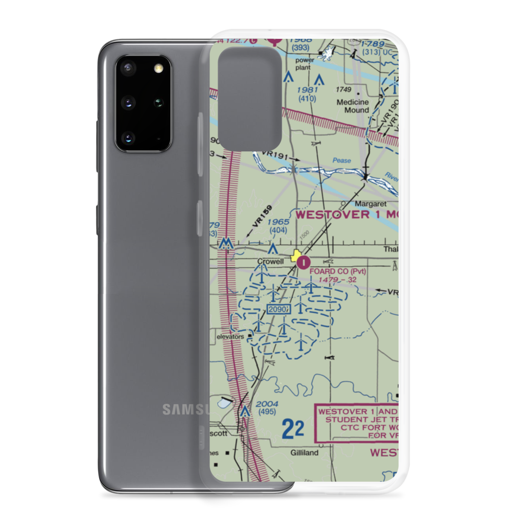 Foard County Airport (2XA0) VFR Sectional Samsung Case Samsung Galaxy S20 Plus model shown