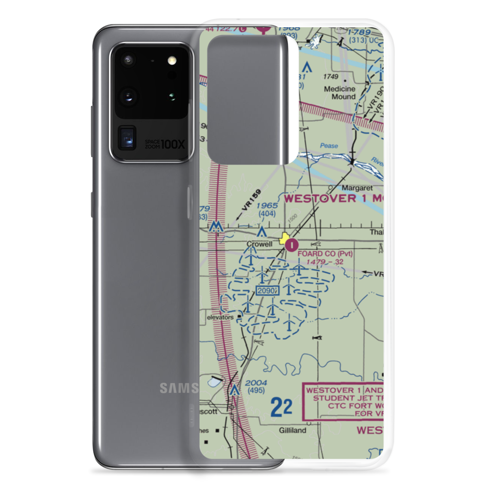 Foard County Airport (2XA0) VFR Sectional Samsung Case Samsung Galaxy S20 Ultra model shown