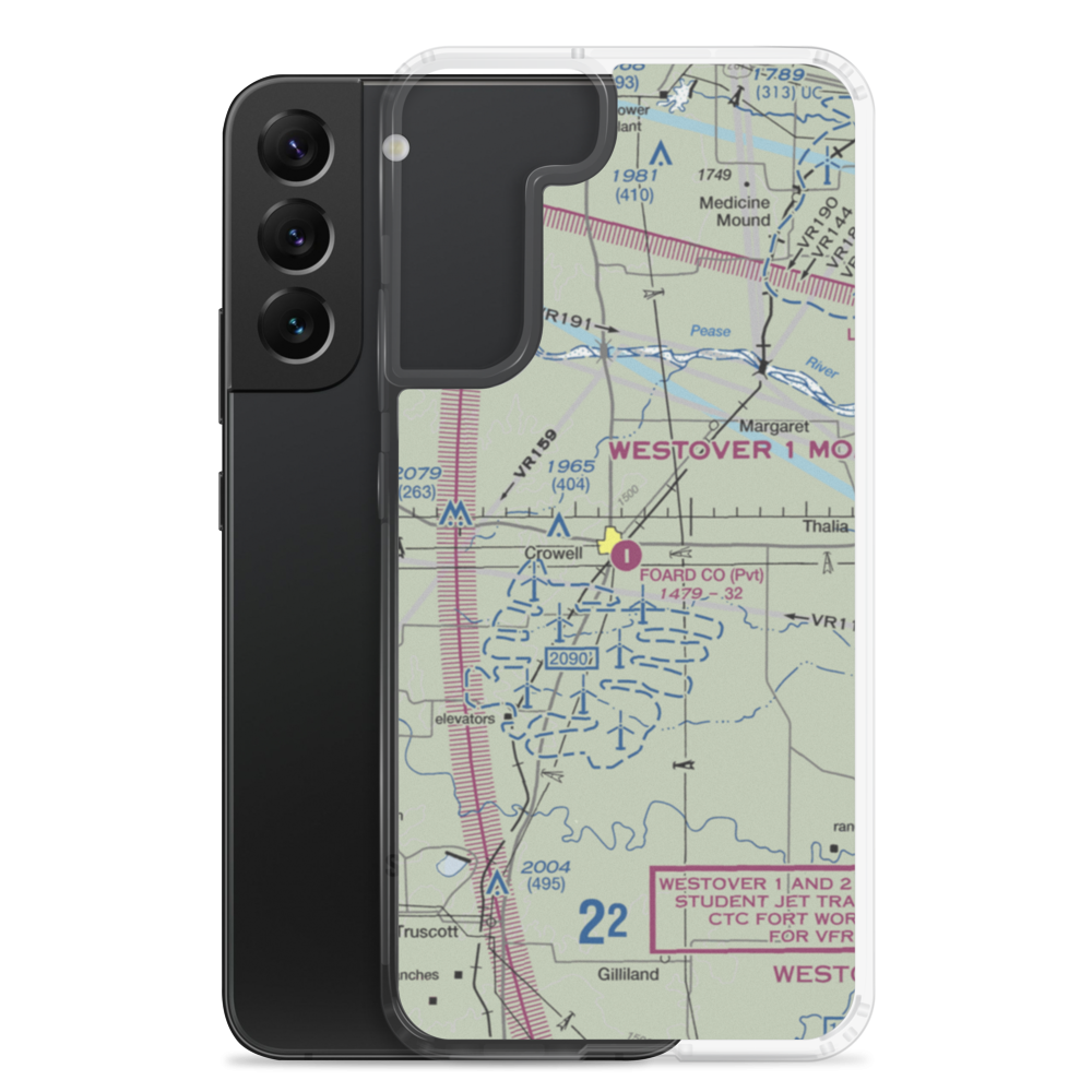 Foard County Airport (2XA0) VFR Sectional Samsung Case Samsung Galaxy S22 Plus model shown