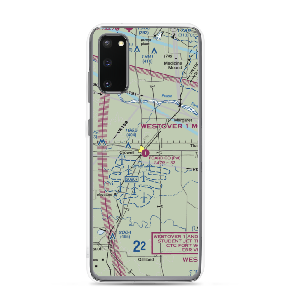 Foard County Airport (2XA0) VFR Sectional Samsung Case Samsung Galaxy S20 model shown