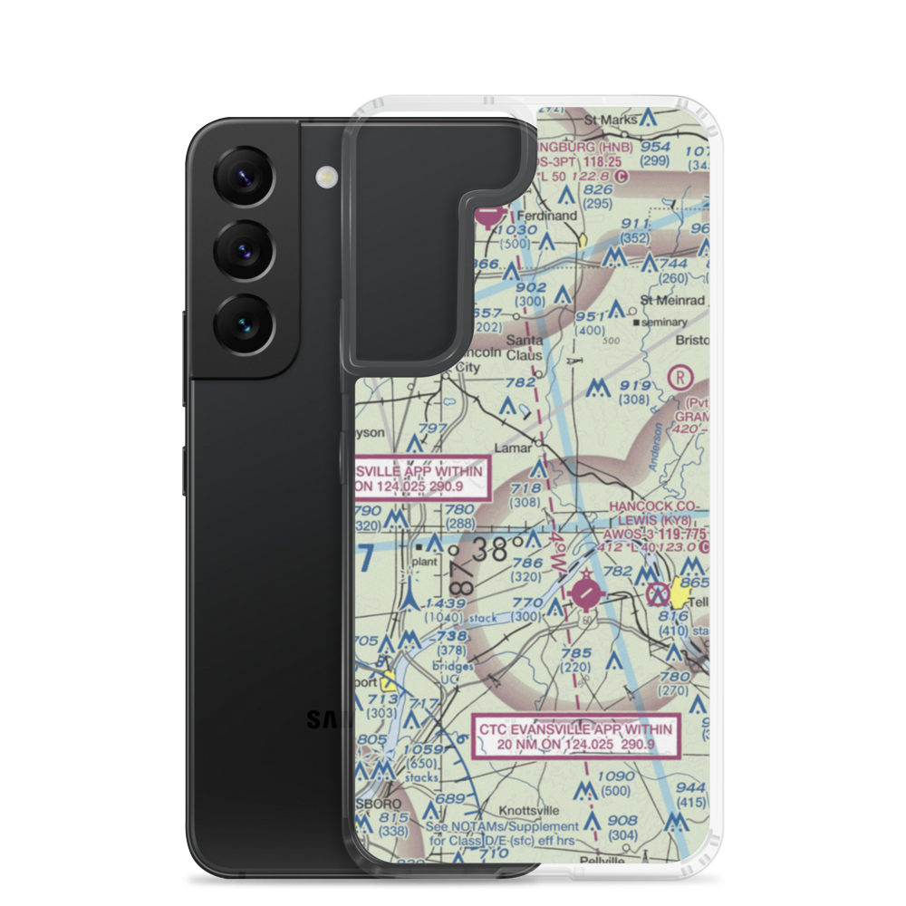 Foertsch Airport (II49) VFR Sectional Samsung Case Samsung Galaxy S22 model shown