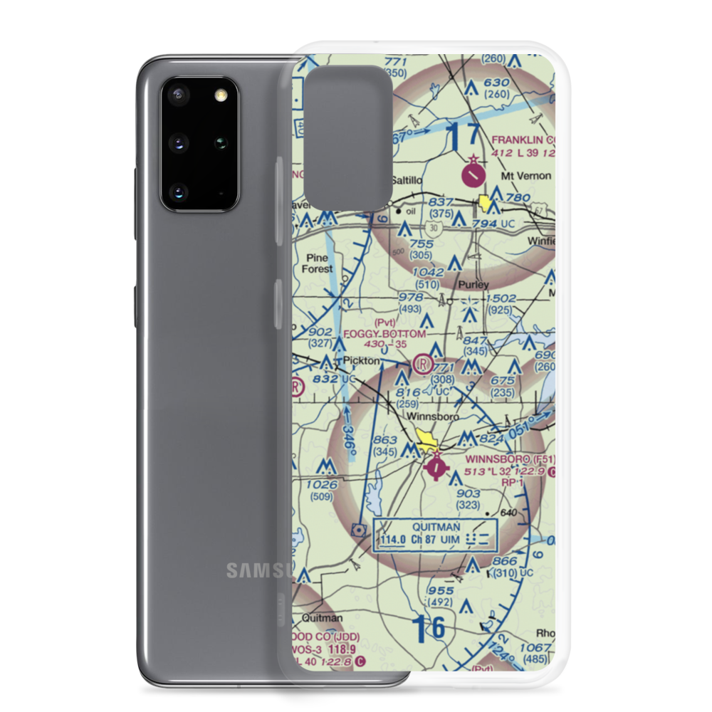 Foggy Bottom Airport (77TE) VFR Sectional Samsung Case Samsung Galaxy S20 Plus model shown