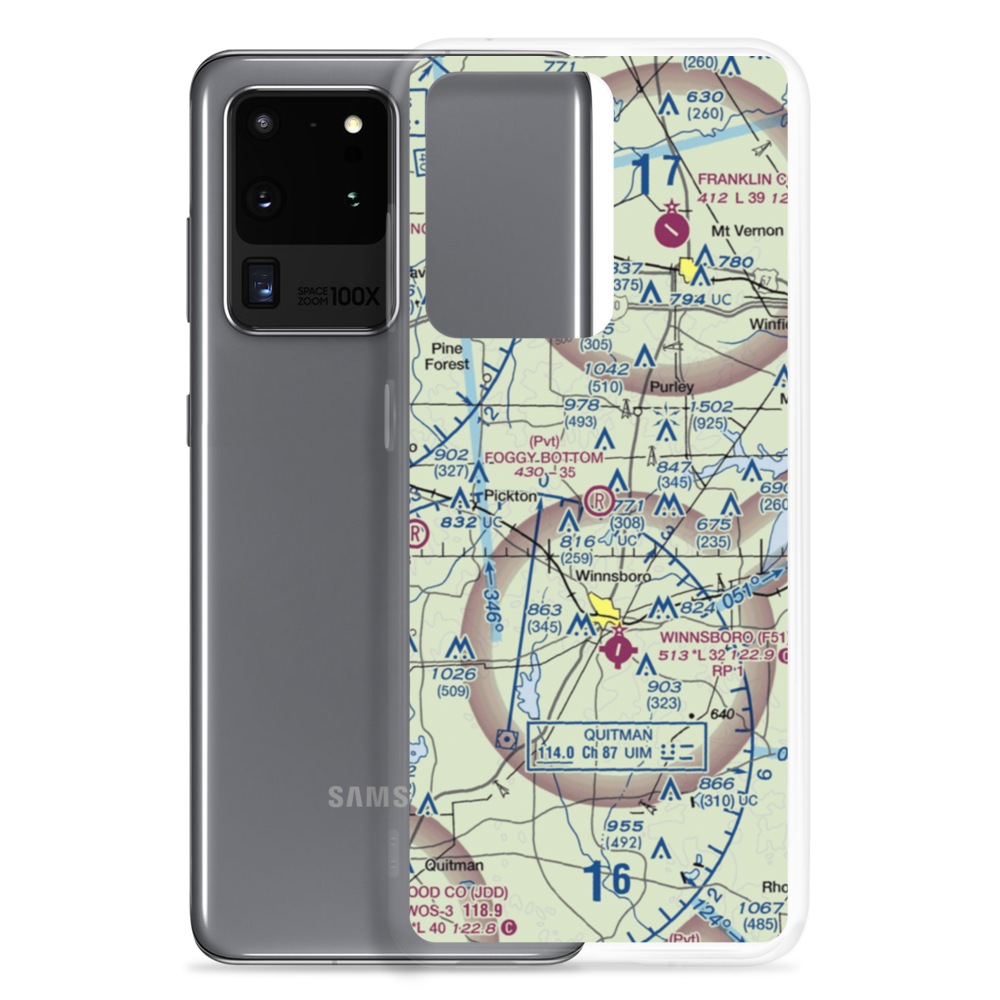 Foggy Bottom Airport (77TE) VFR Sectional Samsung Case Samsung Galaxy S20 Ultra model shown