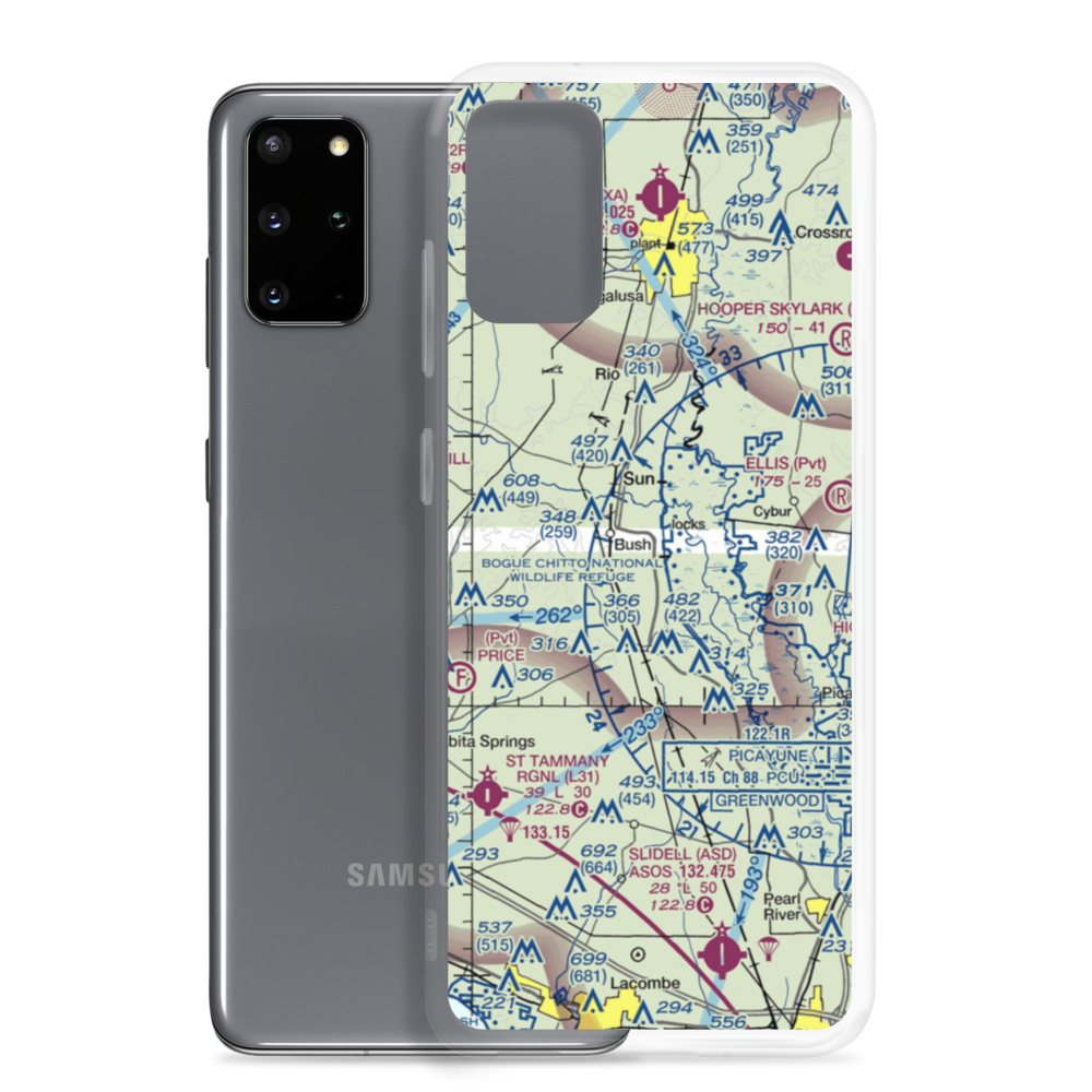 Fokker Field (2LA8) VFR Sectional Samsung Case Samsung Galaxy S20 Plus model shown