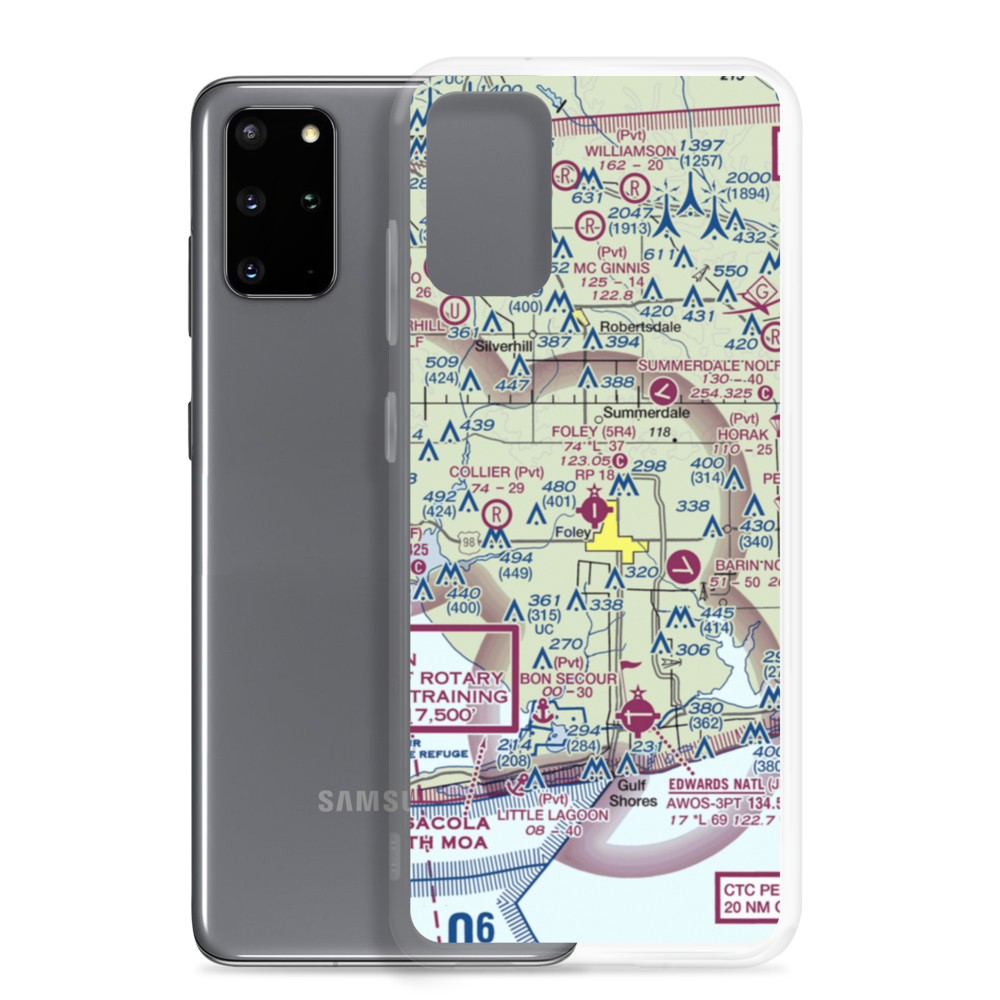 Foley Municipal Airport (5R4) VFR Sectional Samsung Case Samsung Galaxy S20 Plus model shown
