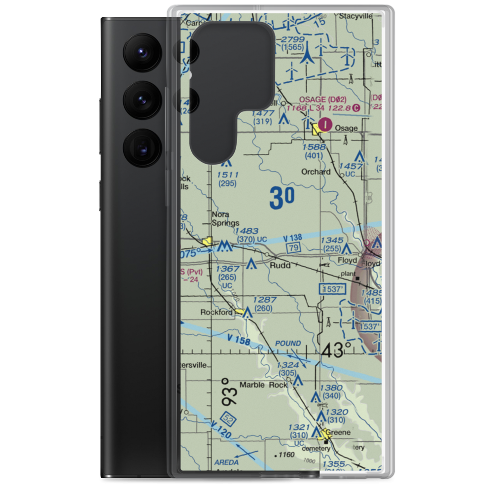 Folkerts Airport (5IA5) VFR Sectional Samsung Case Samsung Galaxy S22 Ultra model shown