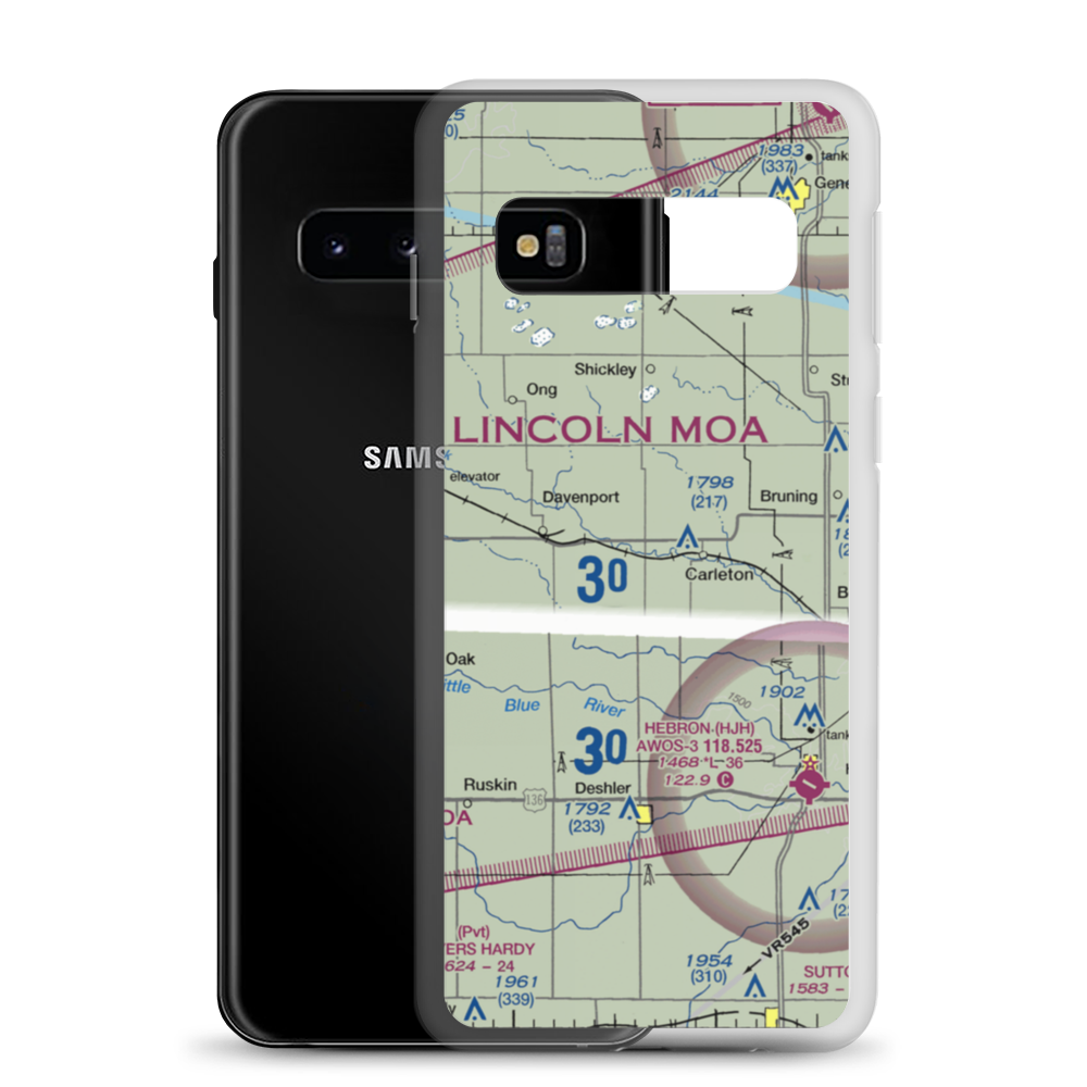Folkerts Airport (9NE2) VFR Sectional Samsung Case Samsung Galaxy S10 model shown