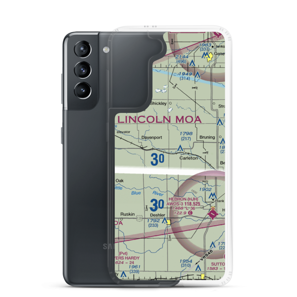 Folkerts Airport (9NE2) VFR Sectional Samsung Case Samsung Galaxy S21 model shown