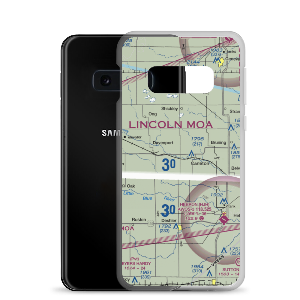 Folkerts Airport (9NE2) VFR Sectional Samsung Case Samsung Galaxy S10e model shown