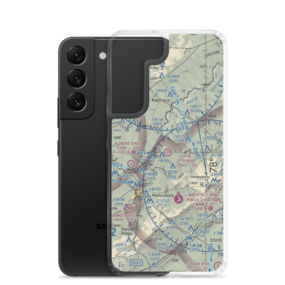 Folmar Airport (07PN) VFR Sectional Samsung Case Samsung Galaxy S22 model shown