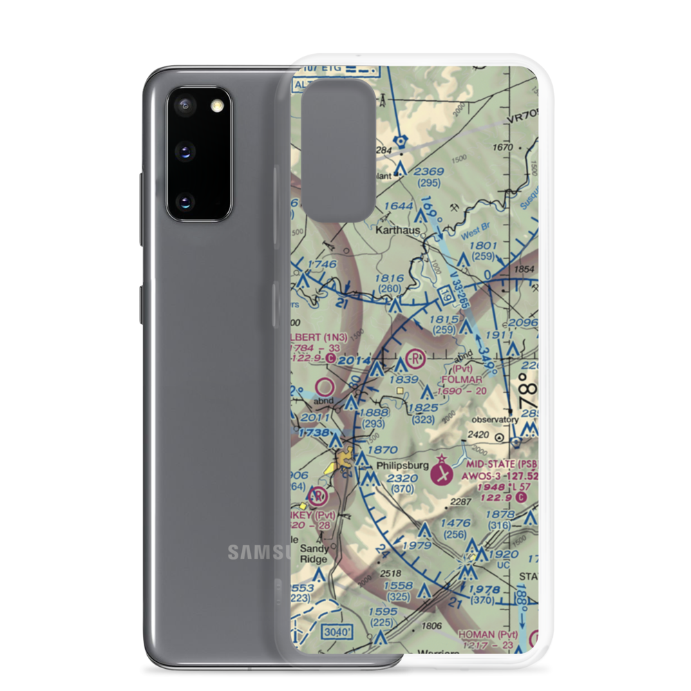 Folmar Airport (07PN) VFR Sectional Samsung Case Samsung Galaxy S20 model shown
