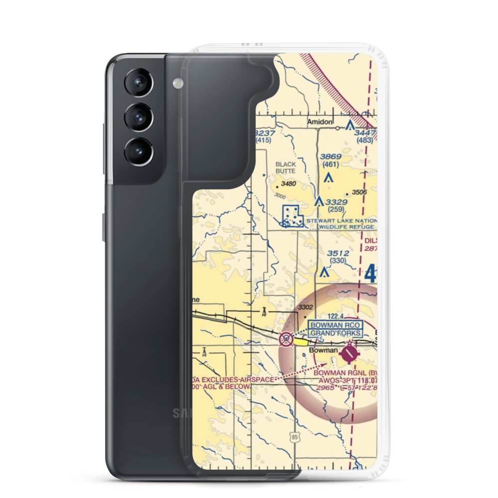 Folske Ranch Airport (78ND) VFR Sectional Samsung Case Samsung Galaxy S21 model shown