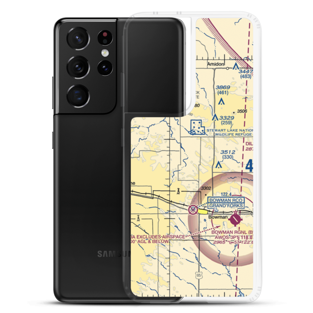 Folske Ranch Airport (78ND) VFR Sectional Samsung Case Samsung Galaxy S21 Ultra model shown