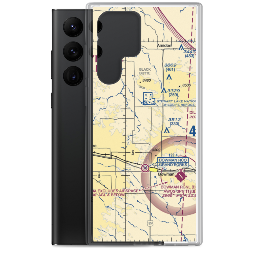 Folske Ranch Airport (78ND) VFR Sectional Samsung Case Samsung Galaxy S22 Ultra model shown