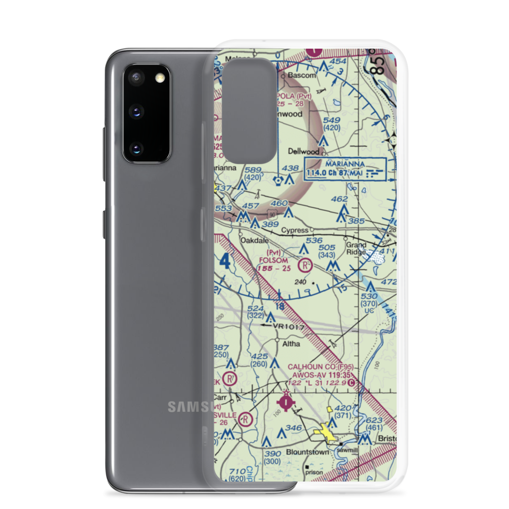 Folsom Airport (2FL3) VFR Sectional Samsung Case Samsung Galaxy S20 model shown