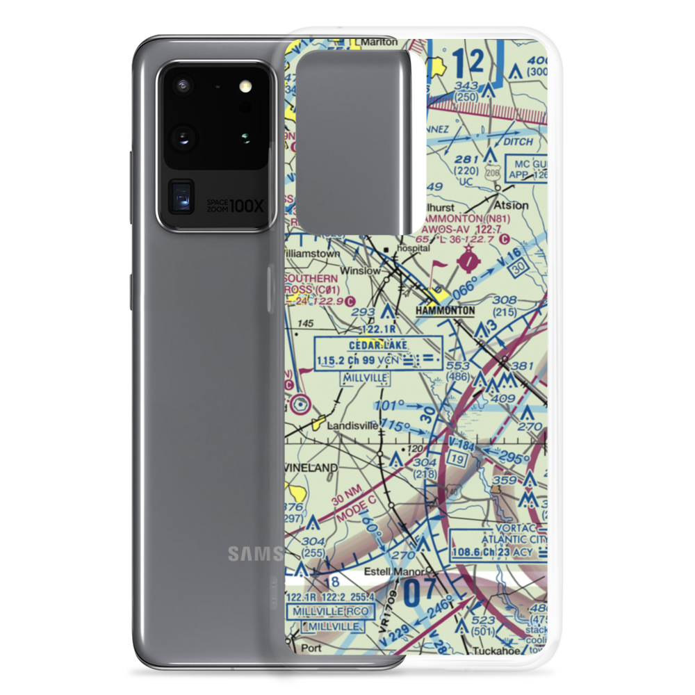 Folsom Airport (NJ52) VFR Sectional Samsung Case Samsung Galaxy S20 Ultra model shown
