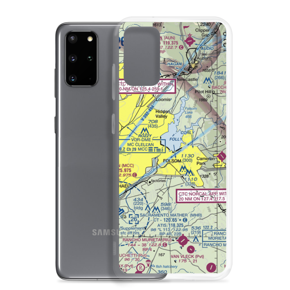 Folsom Lake Seaplane Base (C39) VFR Sectional Samsung Case Samsung Galaxy S20 Plus model shown